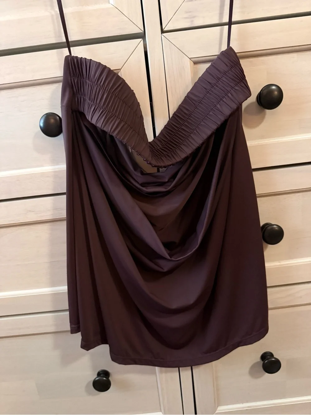 Free People Plum strapless top